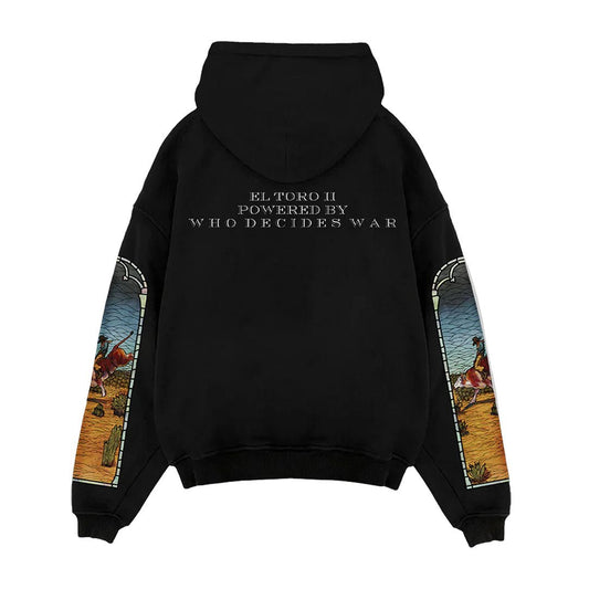 Who Decides War x EST Gee Stained Glass Hoodie Black