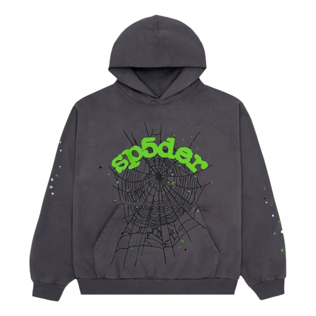 Sp5der Wait Web Hoodie 'Slate Grey' SP5-OGWB-HD-GRY