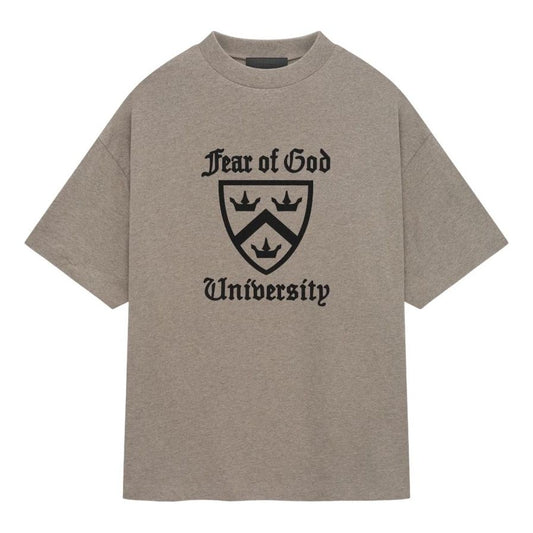 Fear of God Essentials SS25 Heavy T-Shirt 'College Shield Heather Grey' 125HO242001F