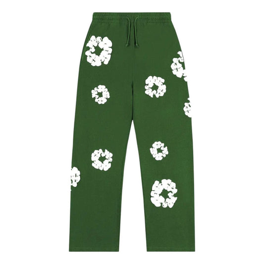 Denim Tears Cotton Wreath Baggy Sweatpants 'Green' SS25BAS11402053