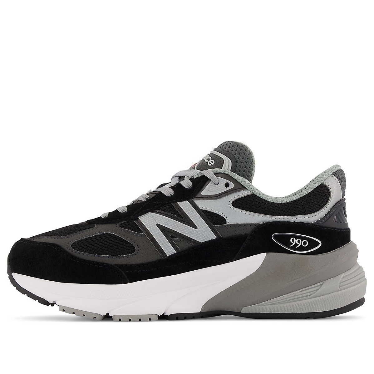 (GS) New Balance 990 V6 FuelCell Shoes 'Black Grey White' GC990BK6