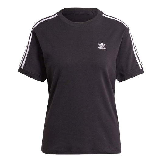 (WMNS) adidas Lifestyle 3-Stripes T-shirt Asia Sizing 'Black' IU2420