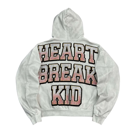 Prestige Heartbreak Kid Zip Up Hoodie White