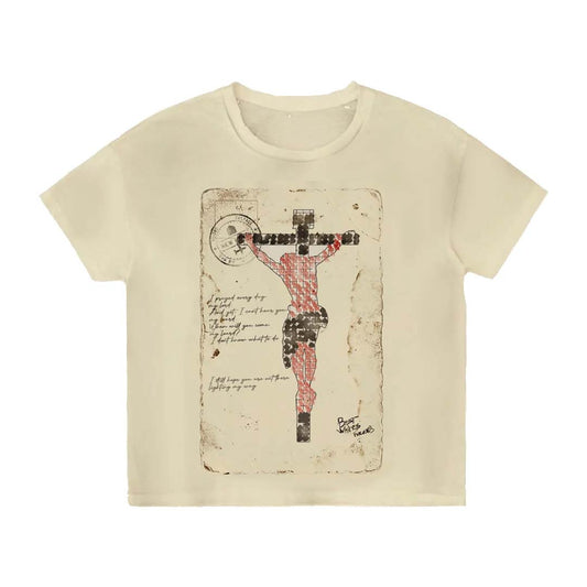 Bravest Studios Jesus Postcard Cream Tee