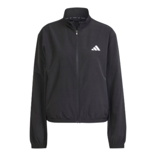 (WMNS) adidas Train Essentials 3-Stripes Woven Warm-Up Jacket Asia Sizing 'Black White' JD6539