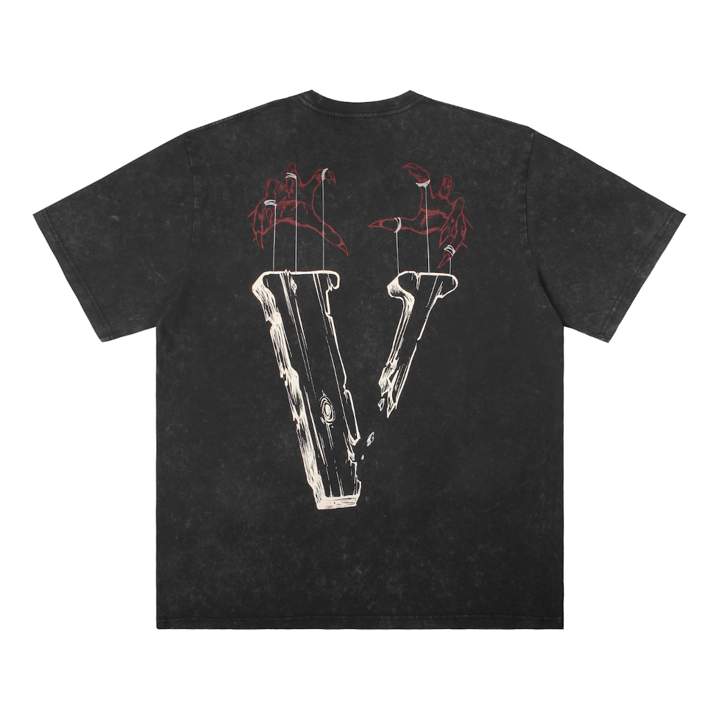 VLONE Marionette Logo Washed T-Shirt 'Black' VLTE24003