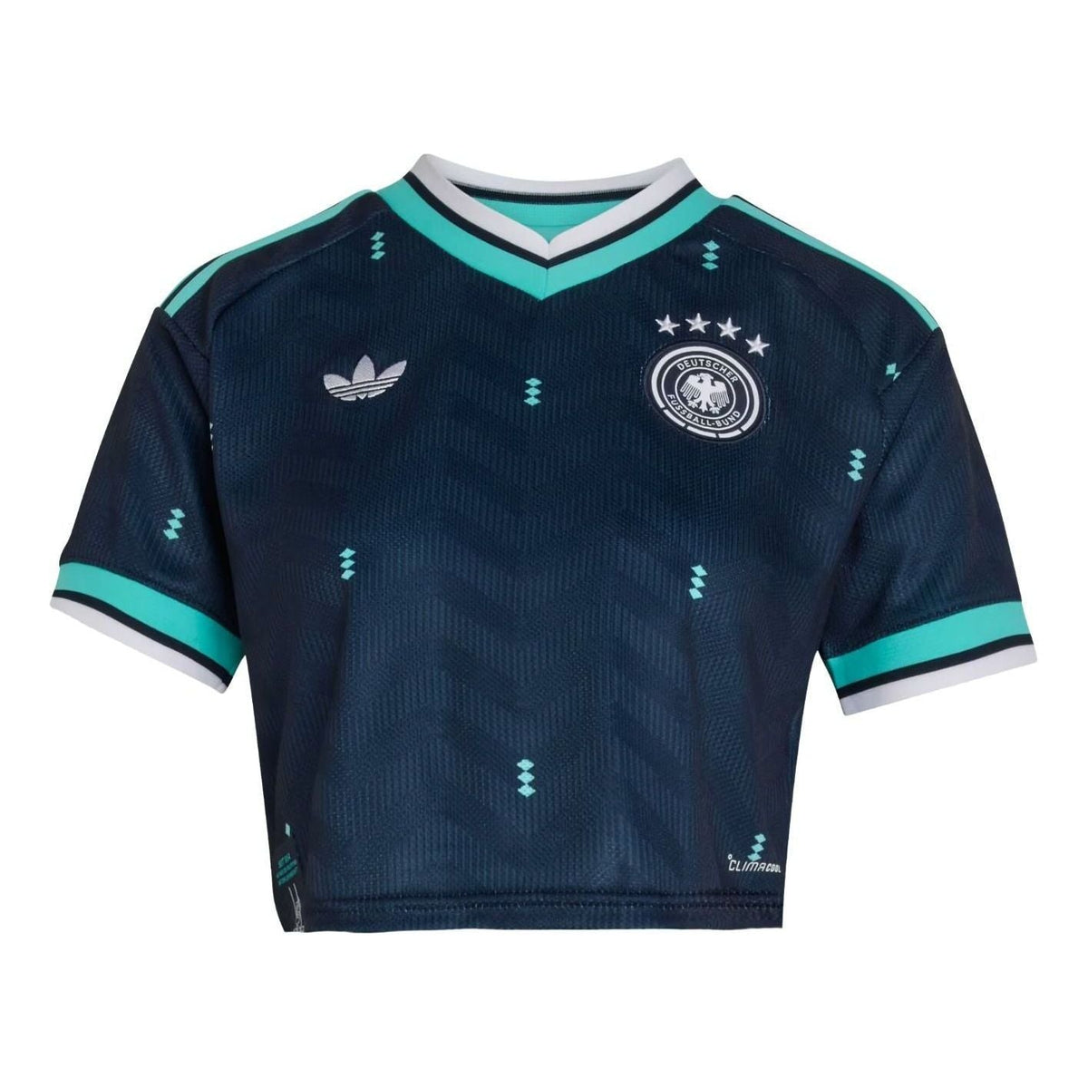 (WMNS) adidas Germany 26 Away Cropped Jersey Asia Sizing 'Collegiate Navy' KE8080