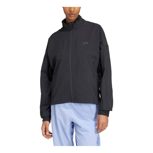 (WMNS) adidas Pacer All Gym Tonal 3-Stripes Woven Jacket Asia Sizing 'Black' IW8167