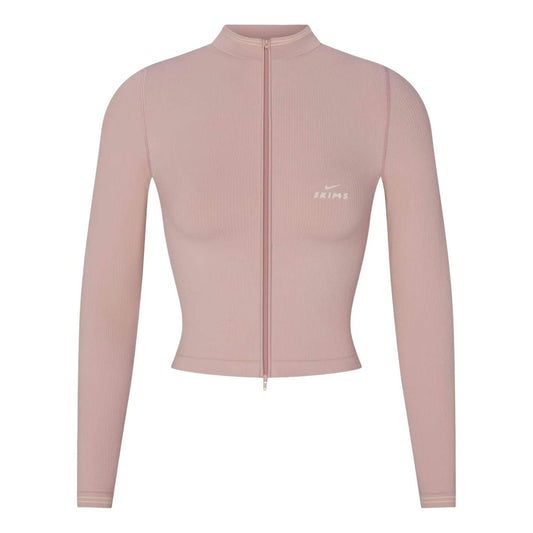 (WMNS) Nike x SKIMS Ribbed Seamless Zip Up Crop Jacket 'Himalayan' TPLSL11145W-HEC