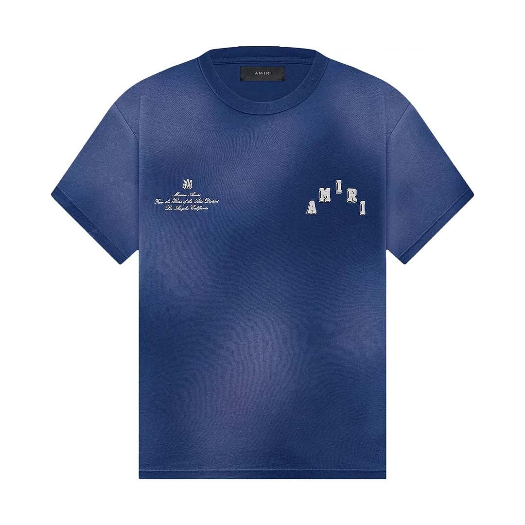 Amiri Collegiate Tee Navy Blue