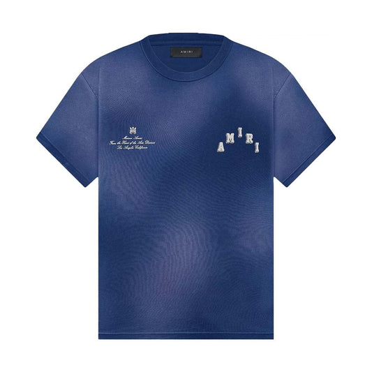 Amiri Collegiate Tee Navy Blue