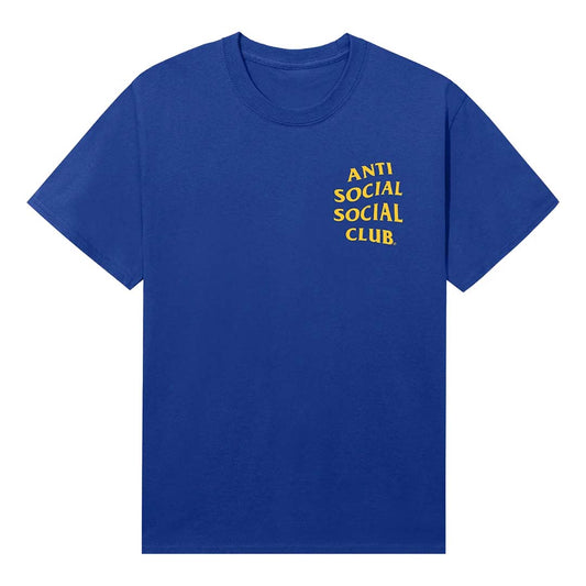 Anti Social Social Club Mind Games Royal Blue Yellow Tee