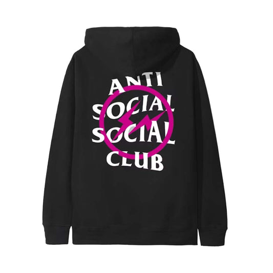 Anti Social Social Club x Fragment Pink Bolt Hoodie