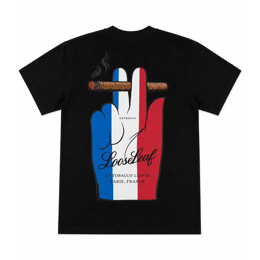 Awful Lot of Cough Syrup I Heart Paris Loose Leaf Black Tee