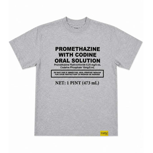 Awful Lot of Cough Syrup Light Grey Promethazine Tee