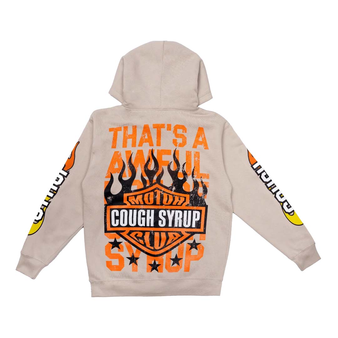Awful Lot of Cough Syrup Moto Club Cream Hoodie