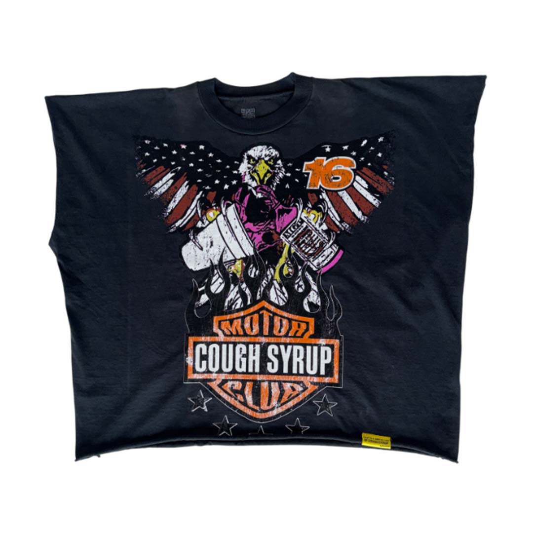 Awful Lot of Cough Syrup Moto Club Sleeveless Tee Black