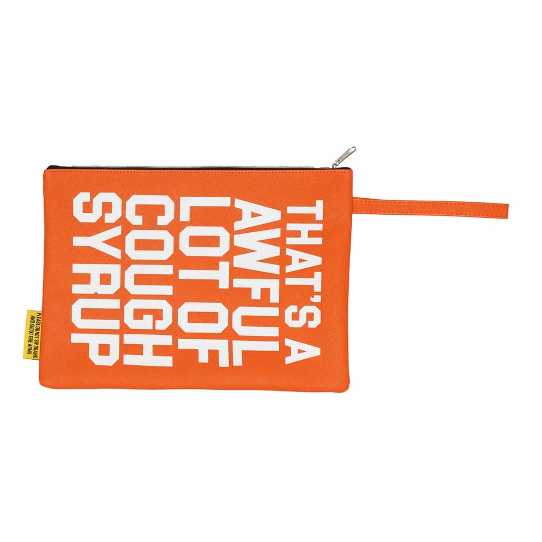 Awful Lot of Cough Syrup Orange Money Bag
