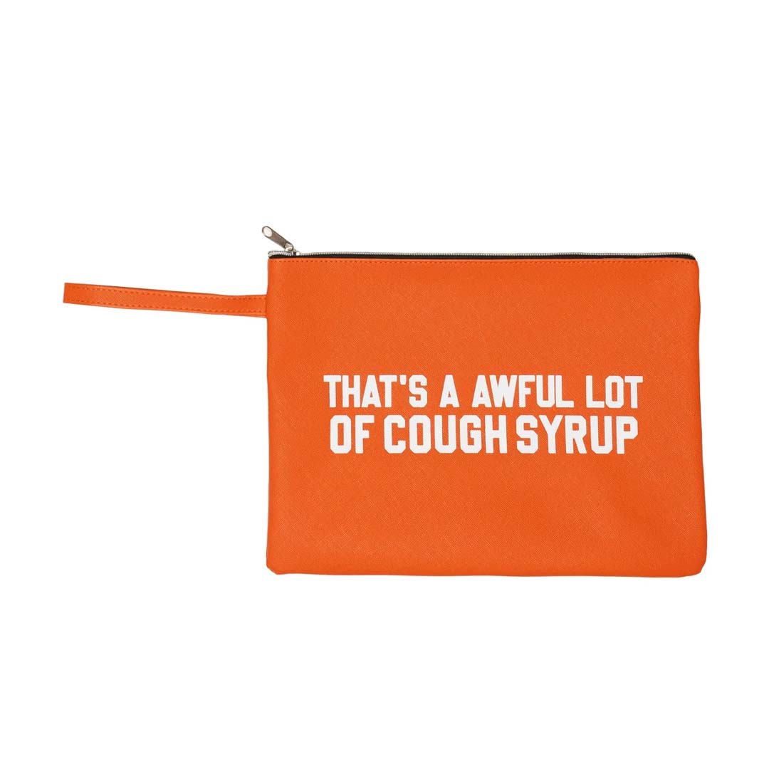 Awful Lot of Cough Syrup Orange Money Bag