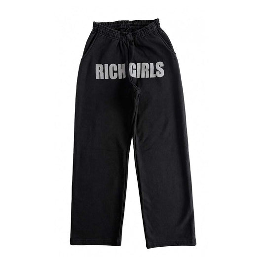 Awful Lot of Cough Syrup Rich Girls Black Sweatpants