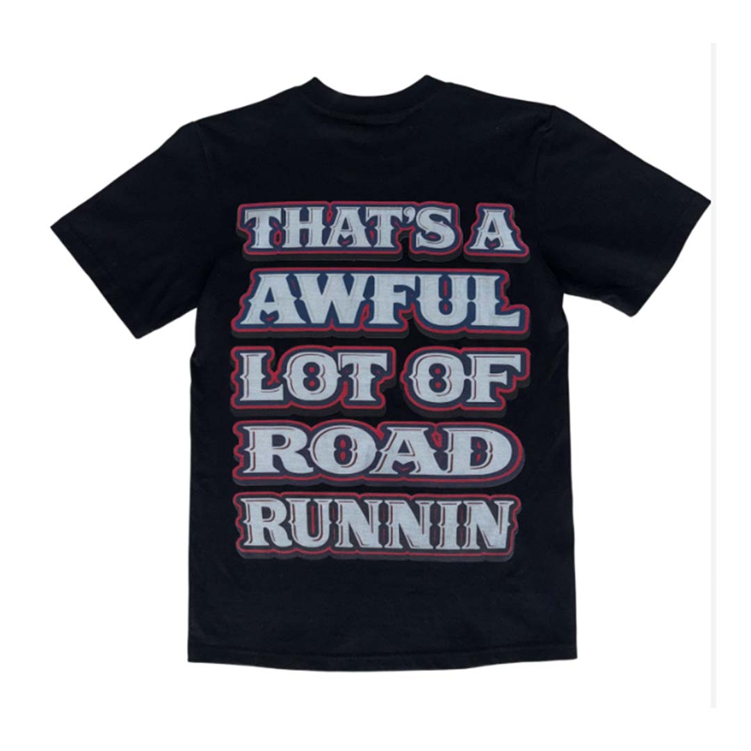 Awful Lot of Cough Syrup Road Runnin Tee Black