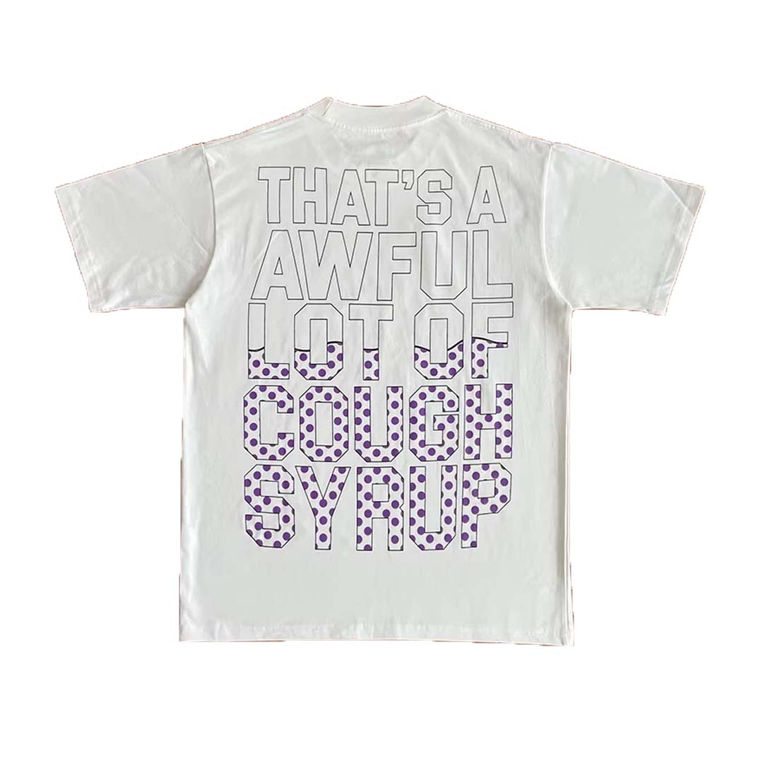 Awful Lot of Cough Syrup Soda Bottle Tee White