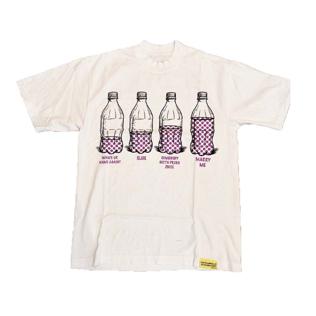 Awful Lot of Cough Syrup Soda Bottle Tee White