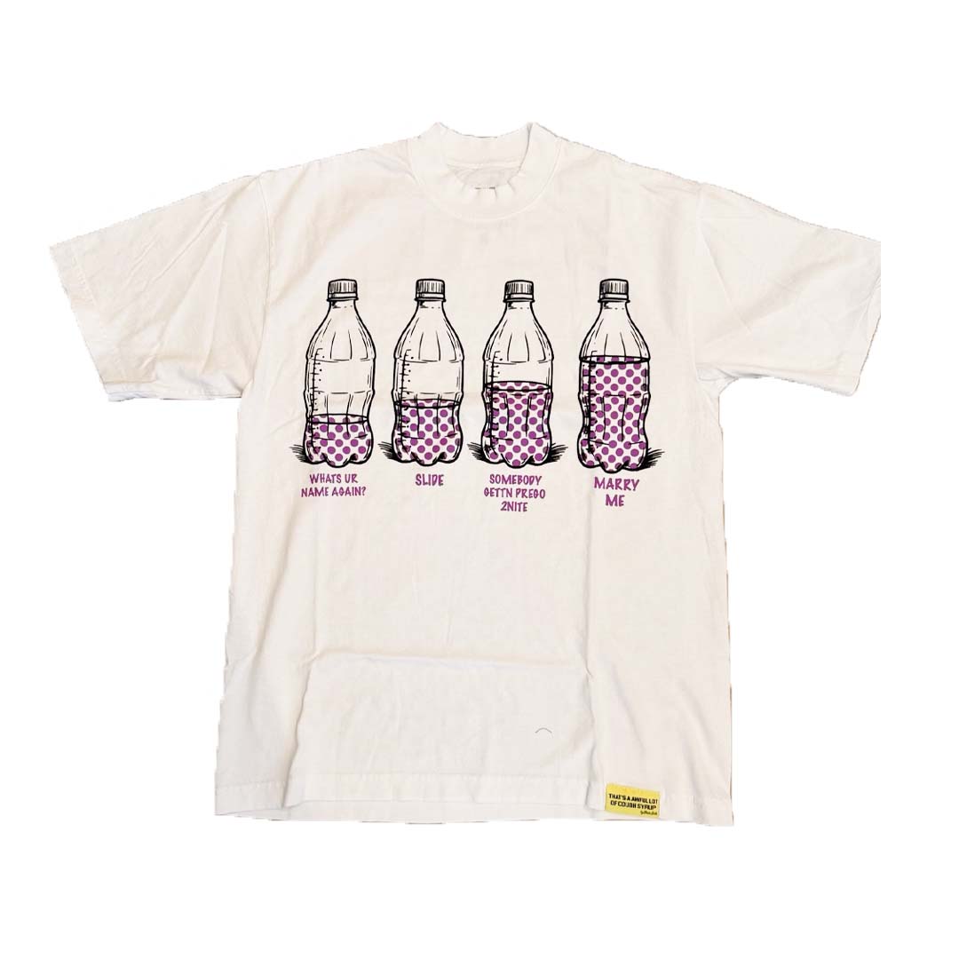 Awful Lot of Cough Syrup Soda Bottle Tee White
