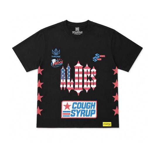 Awful Lot of Cough Syrup Summer Smash Black Tee