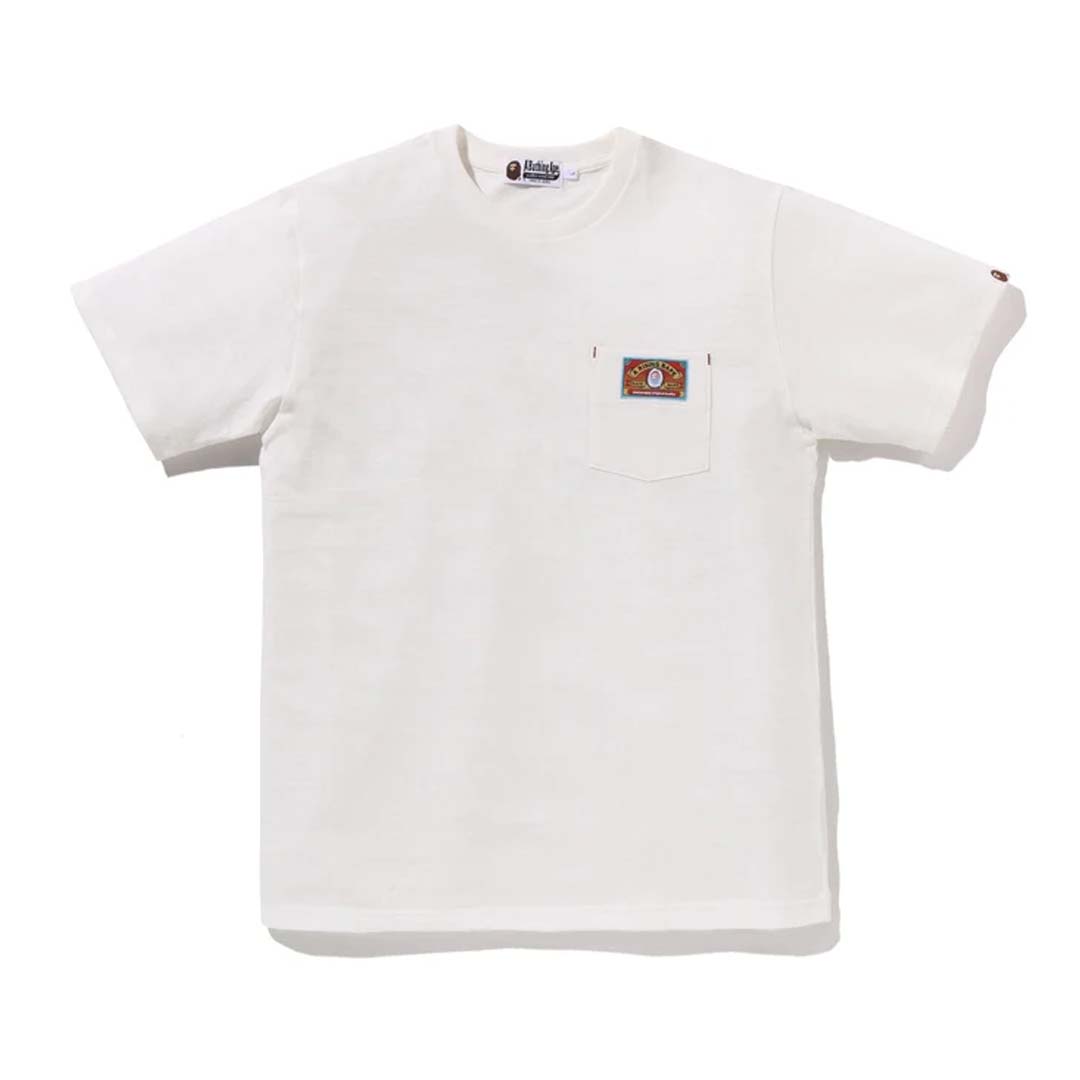 BAPE A Rising Ape Pocket Tee White