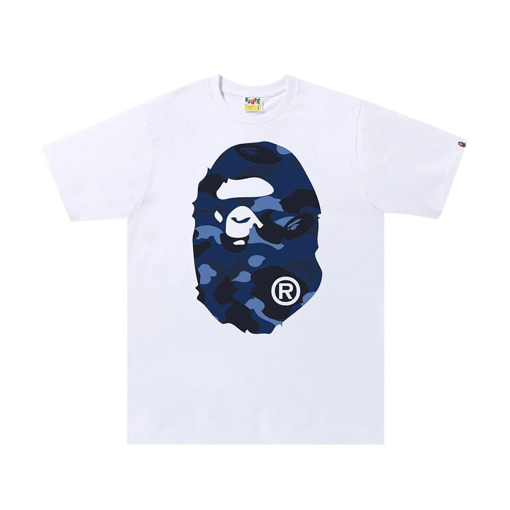 BAPE Color Camo Big Ape Head Tee 'White/Navy'
