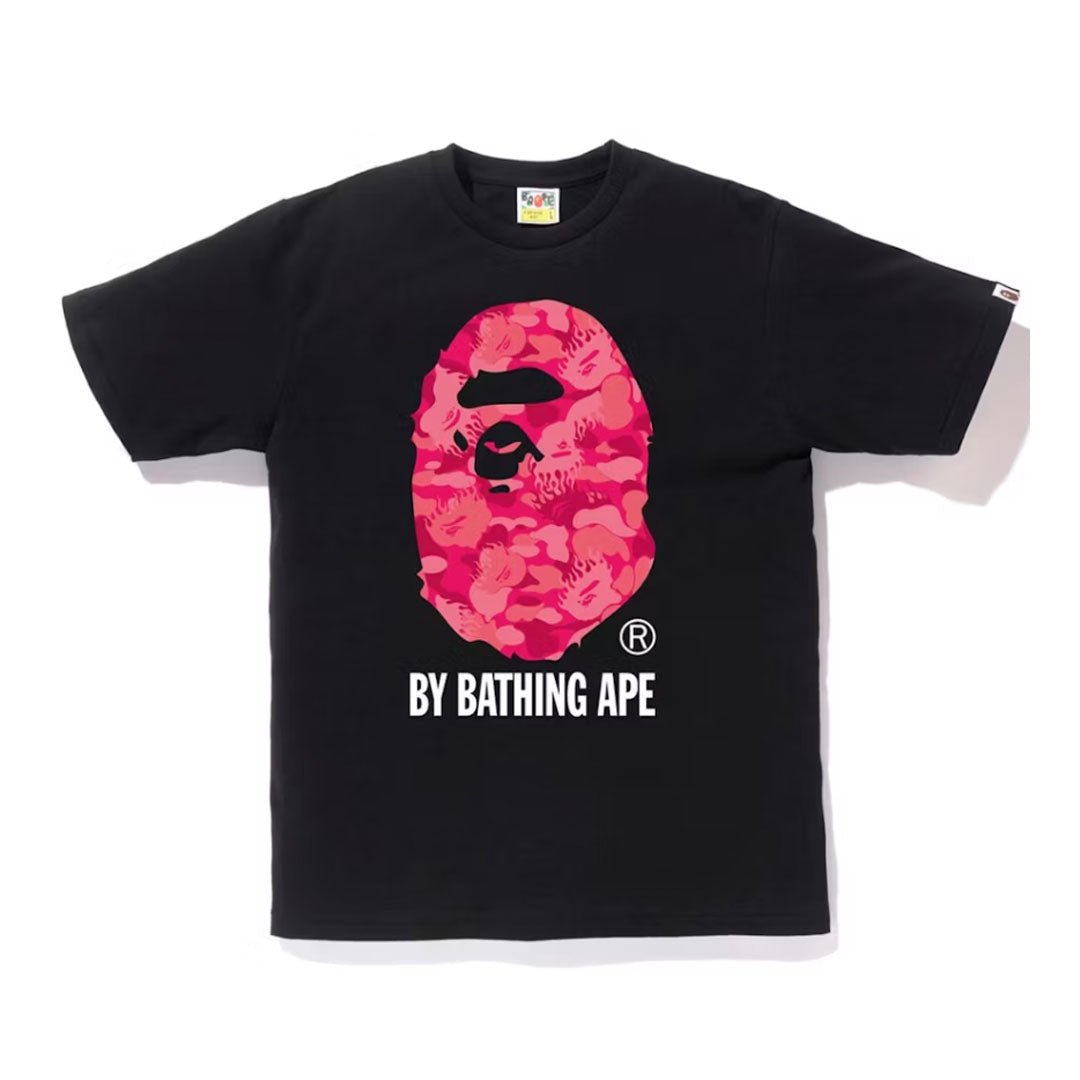 BAPE Fire Camo By Bathing Tee Black Red