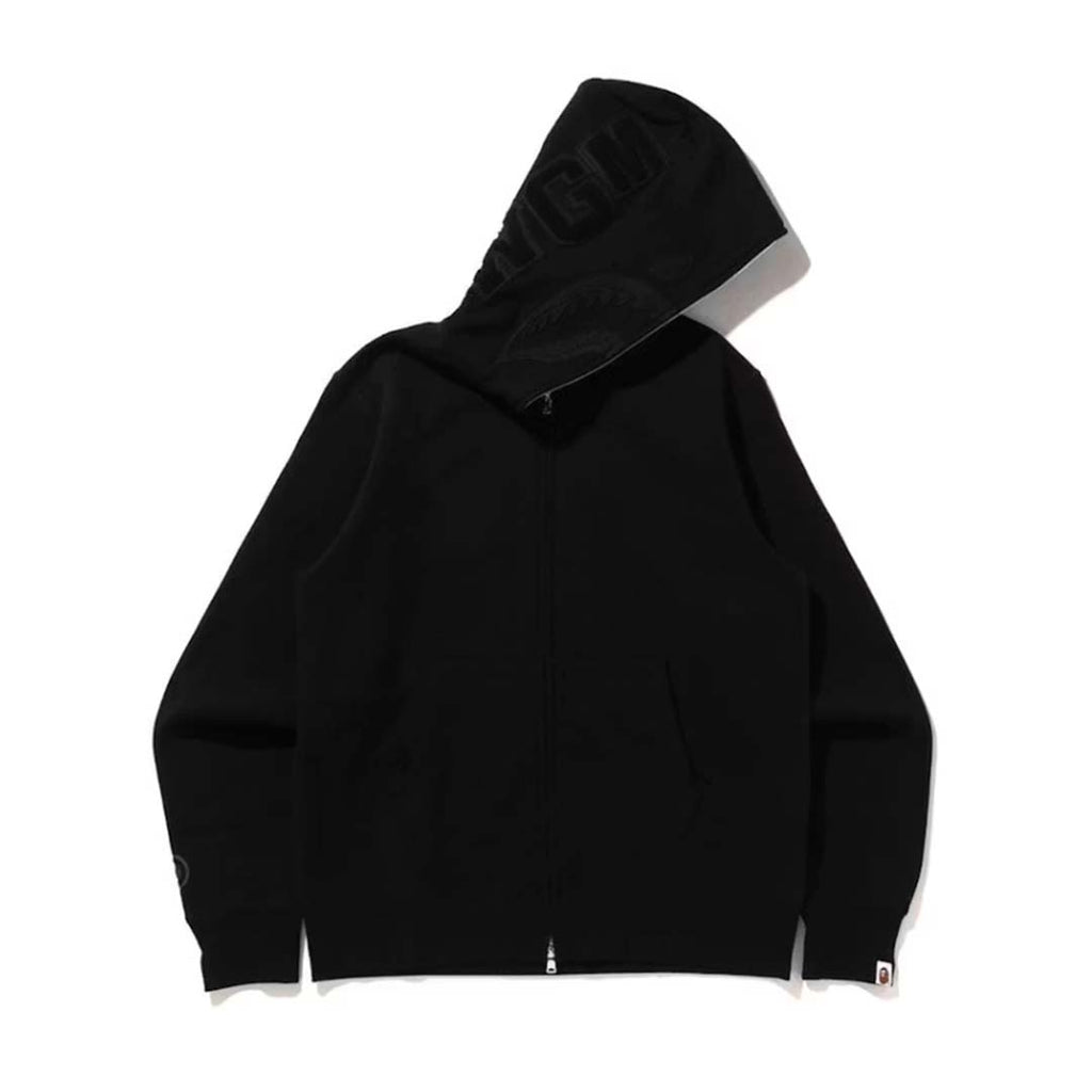 Bape Triple Black Shark Zip Up Hoodie