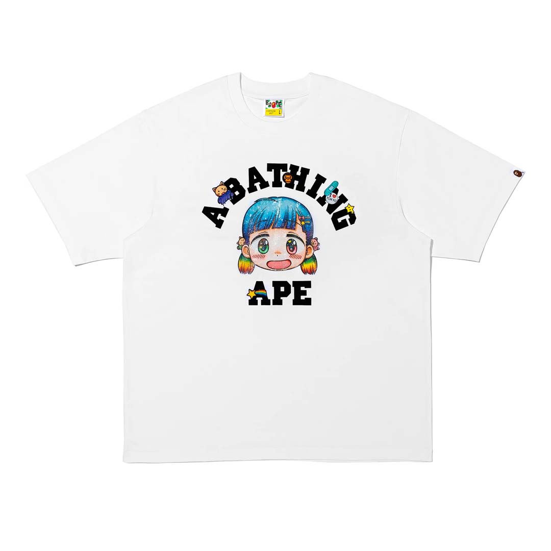 BAPE x Mr. College Tee White