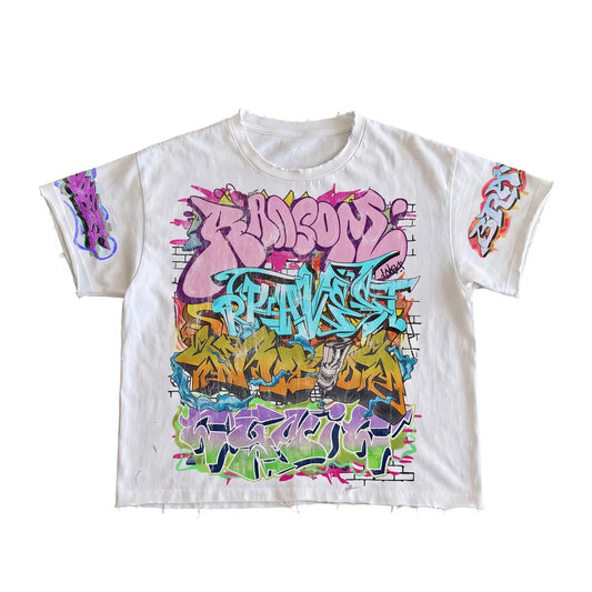 Bravest Studios White Graffiti Tee
