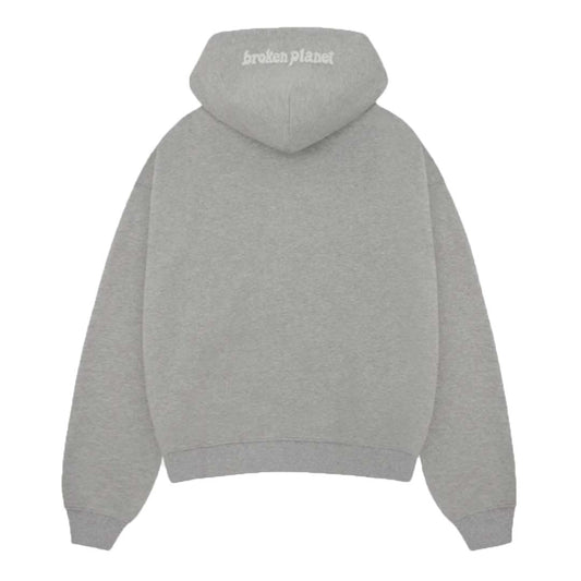 Broken Planet Heather Grey Zip Up Hoodie