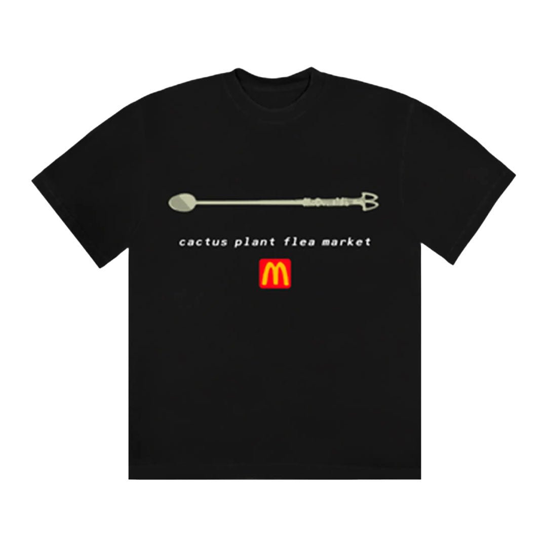 Cactus Plant Flea Market x McDonald's Coffee Stirrer Tee 'Black'
