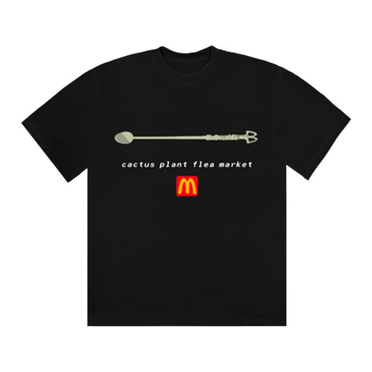 Cactus Plant Flea Market x McDonald's Coffee Stirrer Tee 'Black'
