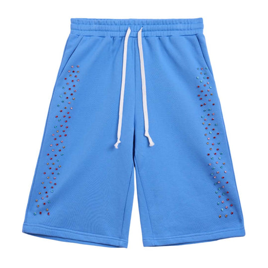 Cactus Valley Crystal Cactus Sweat Shorts Baby Blue