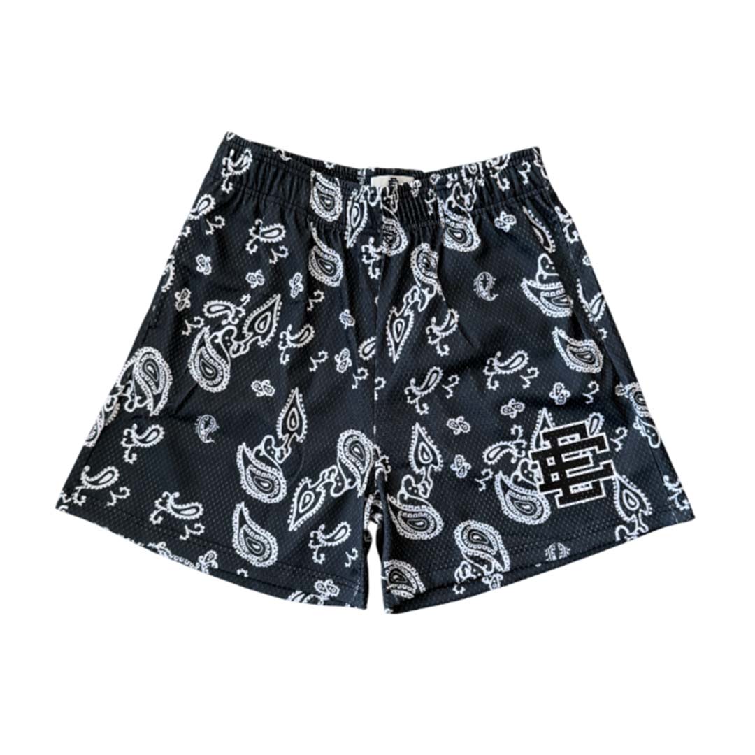 Eric Emanuel Black Paisley Shorts