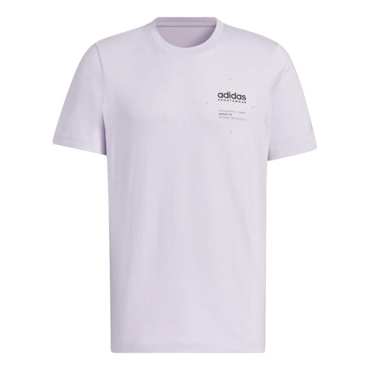 adidas Small Linear Logo T-Shirt Asia Sizing 'Purple' JI9079