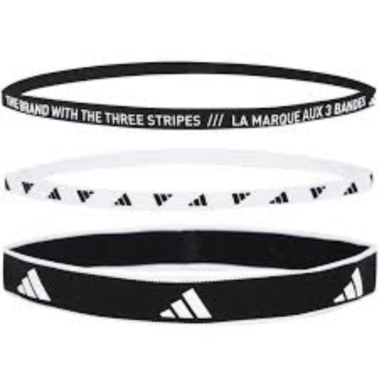 adidas Multiple Width Training Headbands 3 Per Pack 'Black White' IA3031