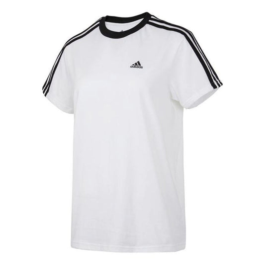 (WMNS) adidas Essentials 3-Stripes T-Shirt Asia Sizing 'White Black' H10201