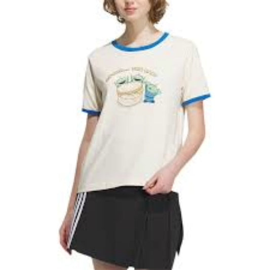 (WMNS) adidas Neo x Disney Graphic T-Shirt 'White Green' IP9383