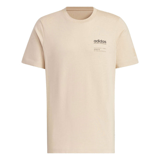adidas Small Linear Logo T-Shirt Asia Sizing 'Beige' JI9077