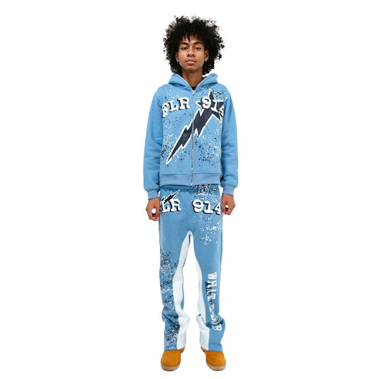 Floor 914 All Star Sweatsuit Hoodie & Sweatpants Light Blue