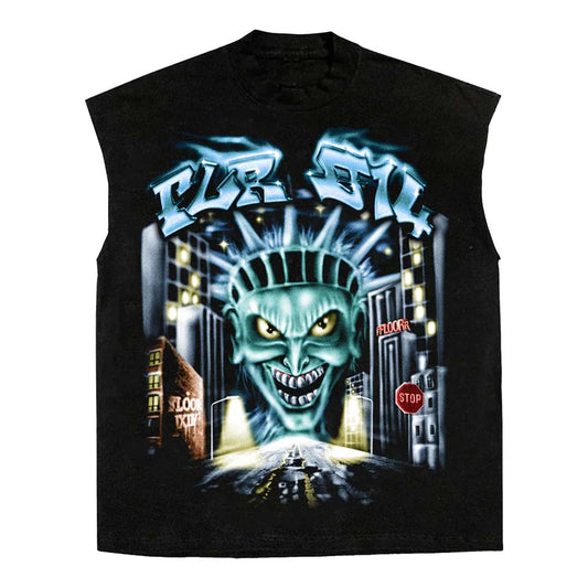 Floor 914 Clown City Black Sleeveless Tee