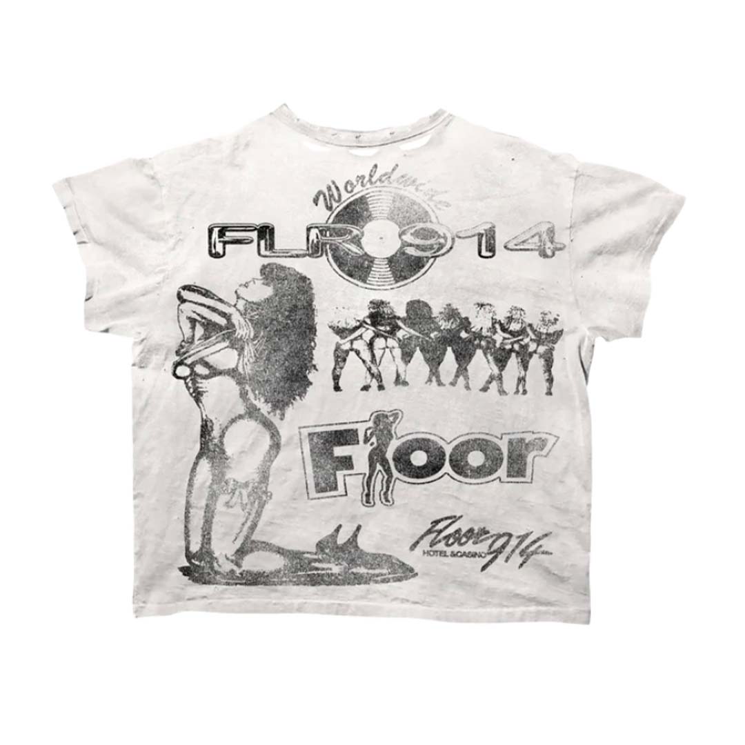 Floor 914 Club 914 Dirty Wash White Tee