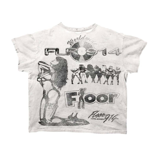Floor 914 Club 914 Dirty Wash White Tee