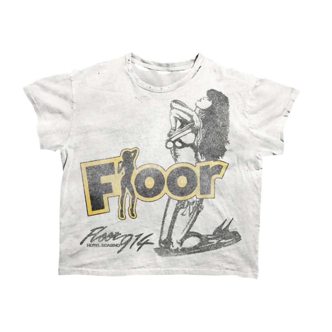 Floor 914 Club 914 Dirty Wash White Tee